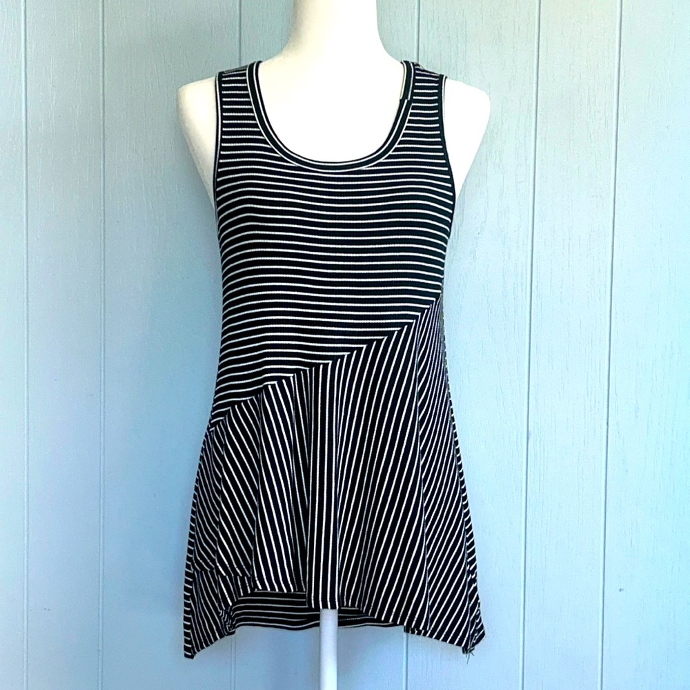 Sleeveless, Striped, Peplum Top